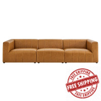Modway EEI-4515-TAN Tan Bartlett Vegan Leather 3-Piece Sofa