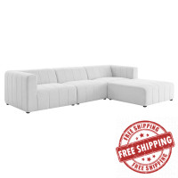Modway EEI-4516-IVO Ivory Bartlett Upholstered Fabric 4-Piece Sectional Sofa