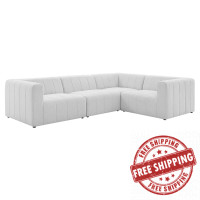Modway EEI-4518-IVO Ivory Bartlett Upholstered Fabric 4-Piece Sectional Sofa