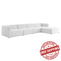 Modway EEI-4520-IVO Ivory Bartlett Upholstered Fabric 5-Piece Sectional Sofa