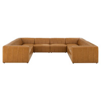 Modway EEI-4536-TAN Tan Bartlett Vegan Leather 8-Piece Sectional Sofa