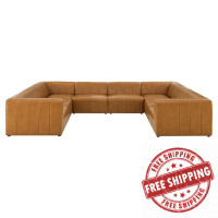 Modway EEI-4536-TAN Tan Bartlett Vegan Leather 8-Piece Sectional Sofa