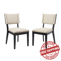Modway EEI-4559-BEI Esquire Dining Chairs - Set of 2 Beige