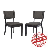 Modway EEI-4559-GRY Esquire Dining Chairs - Set of 2 Gray