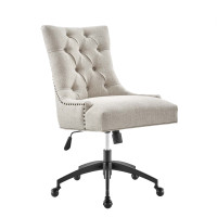 Modway EEI-4572-BLK-BEI Regent Tufted Fabric Office Chair Black Beige