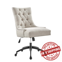 Modway EEI-4572-BLK-BEI Regent Tufted Fabric Office Chair Black Beige