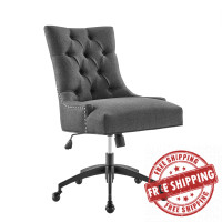 Modway EEI-4572-BLK-GRY Regent Tufted Fabric Office Chair Black Gray