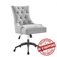 Modway EEI-4572-BLK-LGR Regent Tufted Fabric Office Chair Black Light Gray