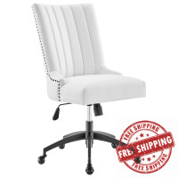 Modway EEI-4576-BLK-WHI Empower Channel Tufted Fabric Office Chair Black White