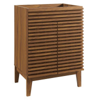 Modway EEI-4598-WAL Walnut Render Bathroom Vanity Cabinet (Sink Basin Not Included)