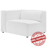 Modway EEI-4621-WHI White Mingle Vegan Leather Left-Arm Chair
