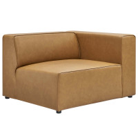 Modway EEI-4622-TAN Tan Mingle Vegan Leather Right-Arm Chair