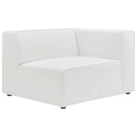 Modway EEI-4622-WHI White Mingle Vegan Leather Right-Arm Chair