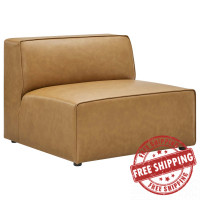Modway EEI-4623-TAN Tan Mingle Vegan Leather Armless Chair