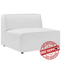 Modway EEI-4623-WHI White Mingle Vegan Leather Armless Chair