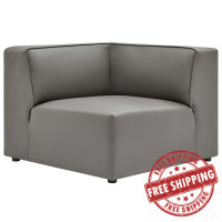 Modway EEI-4625-GRY Gray Mingle Vegan Leather Corner Chair