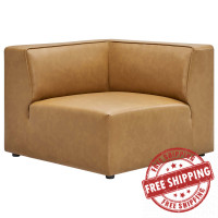 Modway EEI-4625-TAN Tan Mingle Vegan Leather Corner Chair