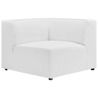 Modway EEI-4625-WHI White Mingle Vegan Leather Corner Chair
