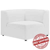 Modway EEI-4625-WHI White Mingle Vegan Leather Corner Chair