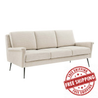 Modway EEI-4628-BLK-BEI Black Beige Chesapeake Fabric Sofa