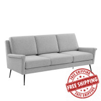 Modway EEI-4628-BLK-LGR Black Light Gray Chesapeake Fabric Sofa