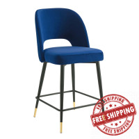 Modway EEI-4643-NAV Navy Rouse Performance Velvet Counter Stool