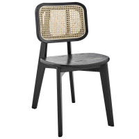 Modway EEI-4645-BLK Habitat Wood Dining Side Chair Black