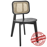 Modway EEI-4645-BLK Habitat Wood Dining Side Chair Black