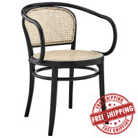 Modway EEI-4647-BLK Oliana Wood Dining Armchair Black