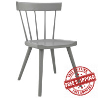 Modway EEI-4650-LGR Sutter Wood Dining Side Chair Light Gray