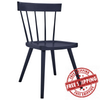 Modway EEI-4650-MID Sutter Wood Dining Side Chair Midnight Blue