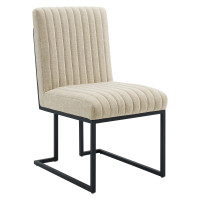 Modway EEI-4652-BEI Beige Indulge Channel Tufted Fabric Dining Chair