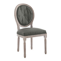 Modway EEI-4664-NAT-GRY Arise Vintage French Upholstered Fabric Dining Side Chair Natural Gray