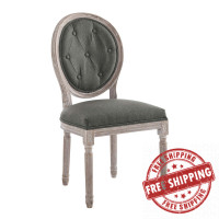 Modway EEI-4664-NAT-GRY Arise Vintage French Upholstered Fabric Dining Side Chair Natural Gray