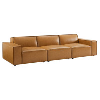 Modway EEI-4708-TAN Tan Restore Vegan Leather 3-Piece Sofa