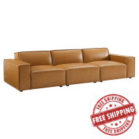 Modway EEI-4708-TAN Tan Restore Vegan Leather 3-Piece Sofa
