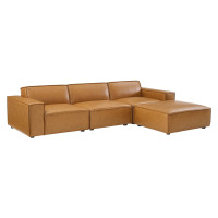 Modway EEI-4709-TAN Tan Restore 4-Piece Vegan Leather Sectional Sofa