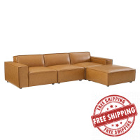 Modway EEI-4709-TAN Tan Restore 4-Piece Vegan Leather Sectional Sofa