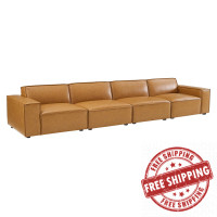 Modway EEI-4710-TAN Tan Restore Vegan Leather 4-Piece Sofa