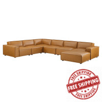Modway EEI-4716-TAN Tan Restore 7-Piece Vegan Leather Sectional Sofa