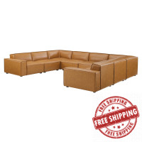 Modway EEI-4717-TAN Tan Restore 8-Piece Vegan Leather Sectional Sofa