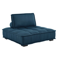 Modway EEI-4725-AZU Saunter Tufted Fabric Armless Chair Azure