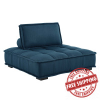 Modway EEI-4725-AZU Saunter Tufted Fabric Armless Chair Azure