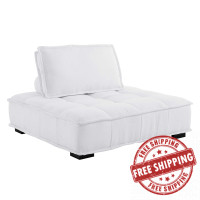 Modway EEI-4725-WHI Saunter Tufted Fabric Armless Chair White