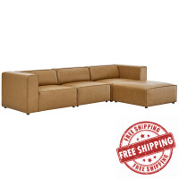 Modway EEI-4790-TAN Tan Mingle Vegan Leather Sofa and Ottoman Set