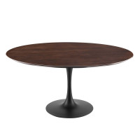 Modway EEI-4873-BLK-CHE Black Cherry Walnut Lippa 60