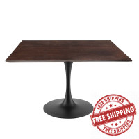 Modway EEI-4875-BLK-CHE Black Cherry Walnut Lippa 47