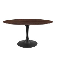 Modway EEI-4887-BLK-CHE Black Cherry Walnut Lippa 60