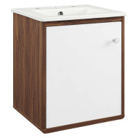 Modway EEI-4896-WAL-WHI Walnut White Transmit 18