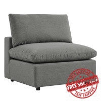 Modway EEI-4902-CHA Commix Overstuffed Outdoor Patio Armless Chair Charcoal